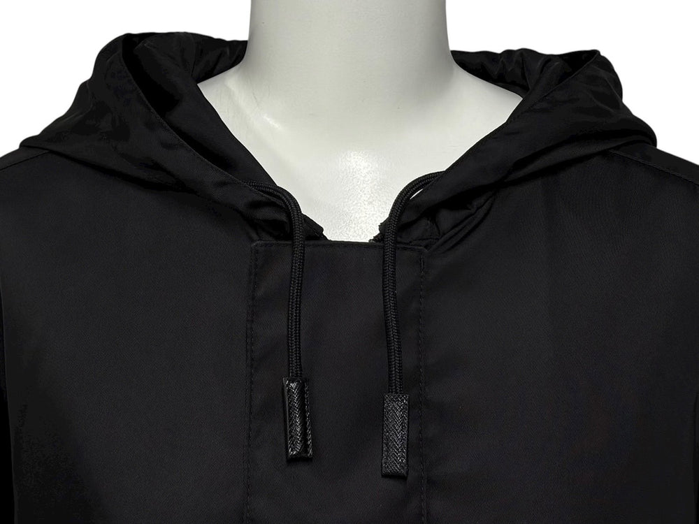 極美品 PRADA プラダ 20SS ナイロンアノラックジャケット SGB407 S201 I18 FRANK OCEAN着用 トライアングルロゴ ブラック サイズL 中古 4b008952