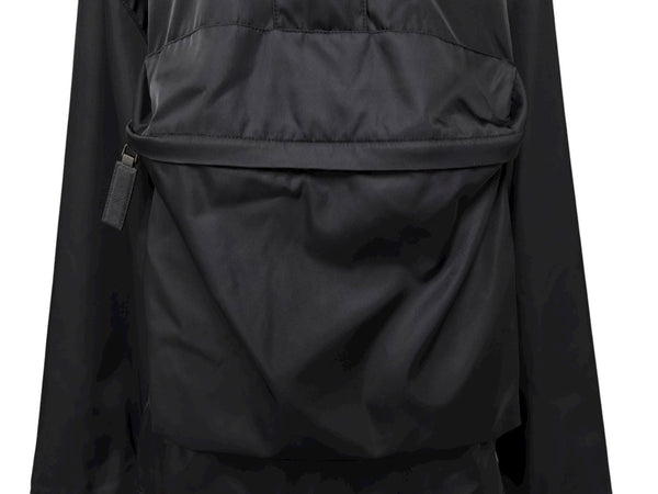 極美品 PRADA プラダ 20SS ナイロンアノラックジャケット SGB407 S201 I18 FRANK OCEAN着用 トライアングルロゴ ブラック サイズL 中古 4b008952