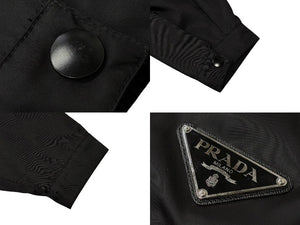極美品 PRADA プラダ 20SS ナイロンアノラックジャケット SGB407 S201 I18 FRANK OCEAN着用 トライアングルロゴ ブラック サイズL 中古 4b008952