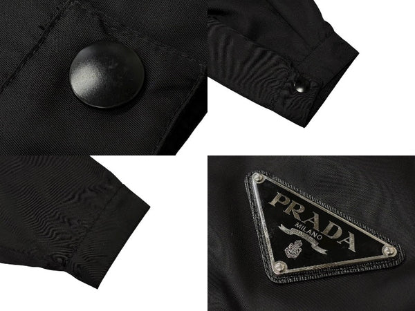 極美品 PRADA プラダ 20SS ナイロンアノラックジャケット SGB407 S201 I18 FRANK OCEAN着用 トライアングルロゴ ブラック サイズL 中古 4b008952