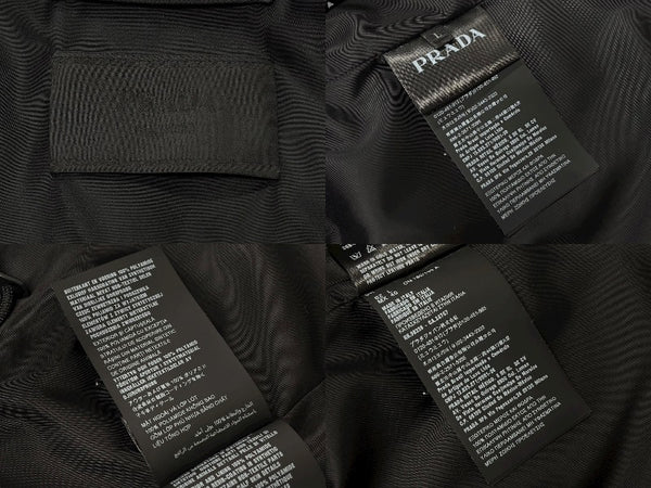 極美品 PRADA プラダ 20SS ナイロンアノラックジャケット SGB407 S201 I18 FRANK OCEAN着用 トライアングルロゴ ブラック サイズL 中古 4b008952