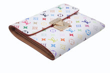 画像をギャラリービューアに読み込む, LOUIS VUITTON ルイヴィトン ポルトフォイユ コアラ ブロン M58014 村上隆 ホワイト モノグラム マルチカラー PVC ヌメ革 美品 中古 4b008958