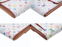 画像をギャラリービューアに読み込む, LOUIS VUITTON ルイヴィトン ポルトフォイユ コアラ ブロン M58014 村上隆 ホワイト モノグラム マルチカラー PVC ヌメ革 美品 中古 4b008958