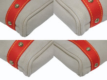 画像をギャラリービューアに読み込む, LOUIS VUITTON ルイヴィトン ハンドバッグ アンティグア カバPM M40038 ベージュ レッド 金具 美品 中古 4b008961