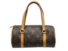 画像をギャラリービューアに読み込む, 極美品 LOUIS VUITTON ルイヴィトン モノグラム ミニパピヨン19 ハンドバッグ M51389 ブラウン ゴールド金具 中古 4b008962