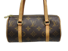 画像をギャラリービューアに読み込む, 極美品 LOUIS VUITTON ルイヴィトン モノグラム ミニパピヨン19 ハンドバッグ M51389 ブラウン ゴールド金具 中古 4b008962