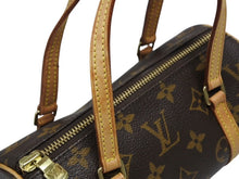 画像をギャラリービューアに読み込む, 極美品 LOUIS VUITTON ルイヴィトン モノグラム ミニパピヨン19 ハンドバッグ M51389 ブラウン ゴールド金具 中古 4b008962