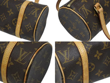 画像をギャラリービューアに読み込む, 極美品 LOUIS VUITTON ルイヴィトン モノグラム ミニパピヨン19 ハンドバッグ M51389 ブラウン ゴールド金具 中古 4b008962