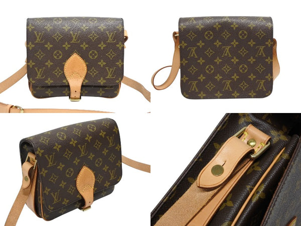 極美品 LOUIS VUITTON ルイ ヴィトン カルトシエールMM ショルダーバッグ M51253 モノグラムキャンバス ブラウン 中古 4b008963