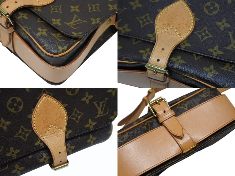Very Good Condition LOUIS VUITTON Cartesiere MM Shoulder Bag M51253 Monogram Canvas Brown Used 4b008963