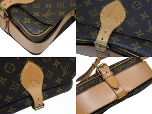 極美品 LOUIS VUITTON ルイ ヴィトン カルトシエールMM ショルダーバッグ M51253 モノグラムキャンバス ブラウン 中古 4b008963