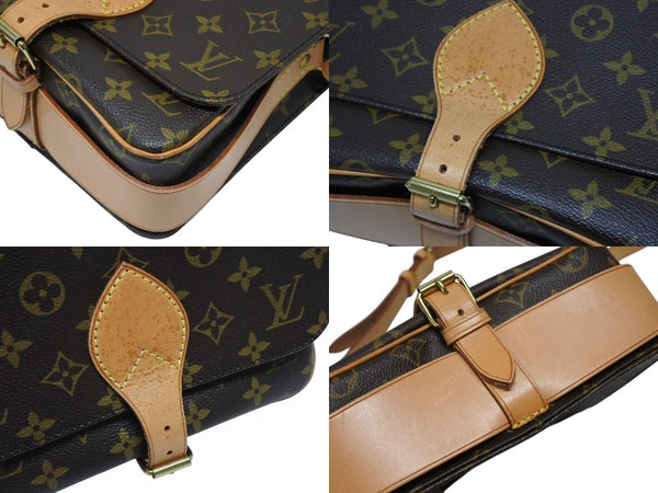 極美品 LOUIS VUITTON ルイ ヴィトン カルトシエールMM ショルダーバッグ M51253 モノグラムキャンバス ブラウン 中古 4b008963