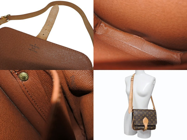 極美品 LOUIS VUITTON ルイ ヴィトン カルトシエールMM ショルダーバッグ M51253 モノグラムキャンバス ブラウン 中古 4b008963