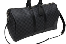 画像をギャラリービューアに読み込む, 極美品 LOUIS VUITTON ルイヴィトン ボストン キーポルバンドリエール45 ダミエグラフィット N41418 ブラック シルバー金具 4b008966