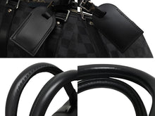 画像をギャラリービューアに読み込む, 極美品 LOUIS VUITTON ルイヴィトン ボストン キーポルバンドリエール45 ダミエグラフィット N41418 ブラック シルバー金具 4b008966