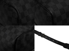 画像をギャラリービューアに読み込む, 極美品 LOUIS VUITTON ルイヴィトン ボストン キーポルバンドリエール45 ダミエグラフィット N41418 ブラック シルバー金具 4b008966