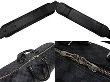 画像をギャラリービューアに読み込む, 極美品 LOUIS VUITTON ルイヴィトン ボストン キーポルバンドリエール45 ダミエグラフィット N41418 ブラック シルバー金具 4b008966