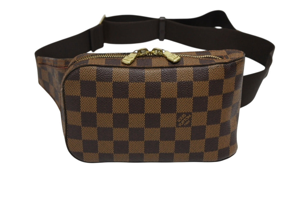 極美品 LOUIS VUITTON ルイヴィトン ジェロニモス ウエストバッグ ボディバッグ N51994 ダミエ ブラウン 中古 4b008968