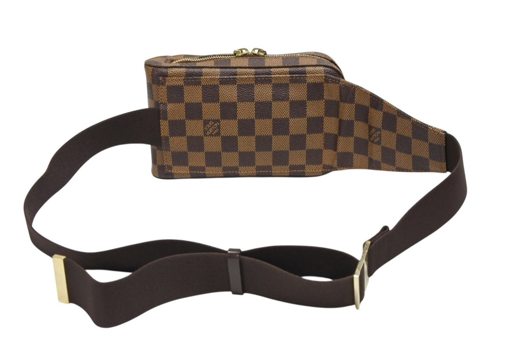 極美品 LOUIS VUITTON ルイヴィトン ジェロニモス ウエストバッグ ボディバッグ N51994 ダミエ ブラウン 中古 4b008968