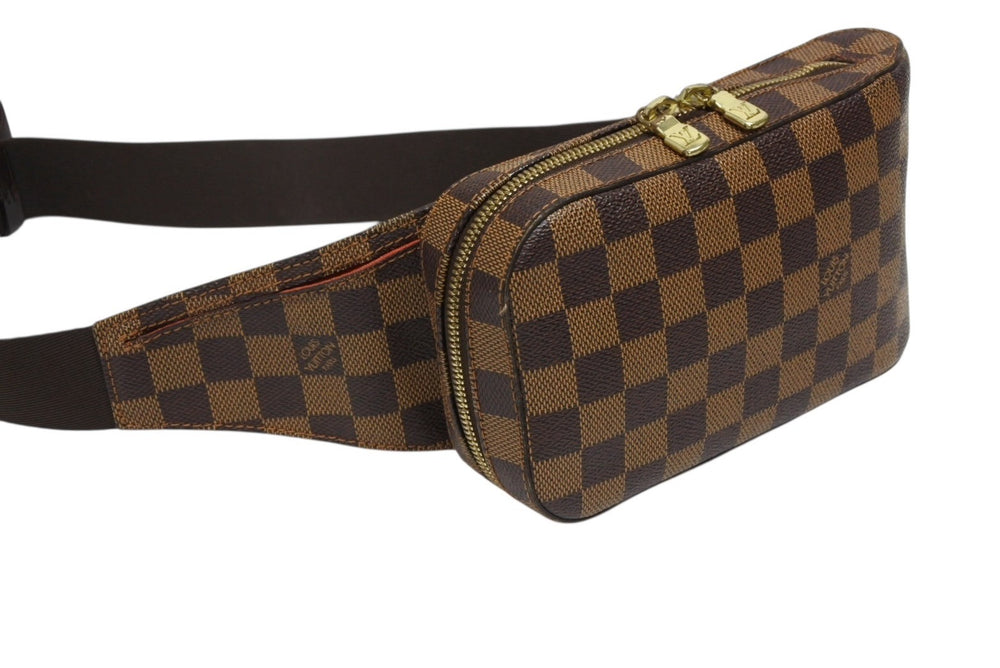 極美品 LOUIS VUITTON ルイヴィトン ジェロニモス ウエストバッグ ボディバッグ N51994 ダミエ ブラウン 中古 4b008968