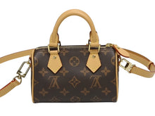 画像をギャラリービューアに読み込む, 新品同様 LOUIS VUITTON ルイヴィトン ナノスピーディ ハンドバッグ 2WAYバッグ M81085 モノグラム 中古 4b008969