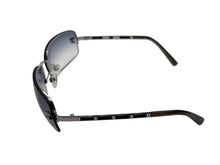 画像をギャラリービューアに読み込む, 極美品 CHANEL シャネル サングラス メガネ ココマーク リムレス ブルーグレー メタル シルバー金具 サイズ65◻︎15 中古 4b008973