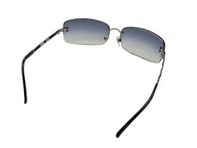 画像をギャラリービューアに読み込む, 極美品 CHANEL シャネル サングラス メガネ ココマーク リムレス ブルーグレー メタル シルバー金具 サイズ65◻︎15 中古 4b008973