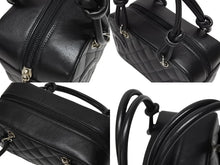 画像をギャラリービューアに読み込む, 極美品 CHANEL シャネル カンボンライン ミニ ボーリングバッグ A25171 10番台 ココマーク キルティング ブラック シルバー金具 中古 4b008974