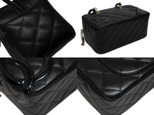 画像をギャラリービューアに読み込む, 極美品 CHANEL シャネル カンボンライン ミニ ボーリングバッグ A25171 10番台 ココマーク キルティング ブラック シルバー金具 中古 4b008974