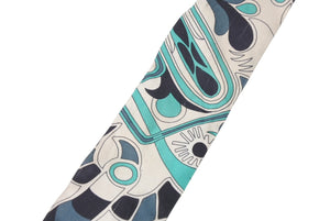 HERMES エルメス ツイリー FOLKLORE グリーン マルチカラー 美品 中古 4b008976