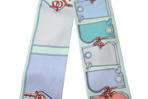 HERMES エルメス ツイリー カマイユ グリーン マルチカラー 美品 中古 4b008977