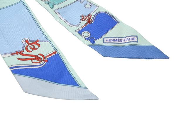HERMES エルメス ツイリー カマイユ グリーン マルチカラー 美品 中古 4b008977