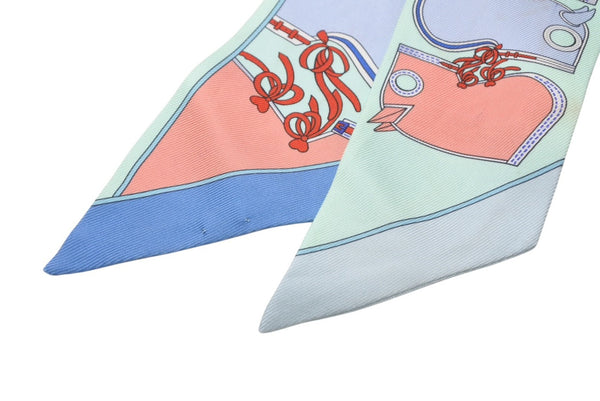 HERMES エルメス ツイリー カマイユ グリーン マルチカラー 美品 中古 4b008977
