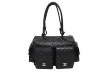 画像をギャラリービューアに読み込む, 極美品 CHANEL シャネル カンボンライン マルチポケット ワンショルダーバッグ A25173 9番台 ココマーク ブラック シルバー金具 中古 4b008984