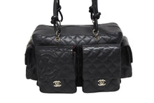 画像をギャラリービューアに読み込む, 極美品 CHANEL シャネル カンボンライン マルチポケット ワンショルダーバッグ A25173 9番台 ココマーク ブラック シルバー金具 中古 4b008984