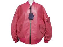 画像をギャラリービューアに読み込む, 新品未使用 PRADA プラダ 21AW Oversized Nappa Leather Bomber Jacket ボンバージャケット 58A079 サイズ38 ピンク 中古 4b008986