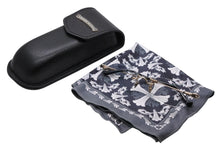 画像をギャラリービューアに読み込む, 極美品 CHROME HEARTS クロムハーツ リムレス サングラス フローラルクロス アイウェア ゴールド シルバー サイズ55□20-144 クリア 中古 4b008987