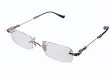 画像をギャラリービューアに読み込む, 極美品 CHROME HEARTS クロムハーツ リムレス サングラス フローラルクロス アイウェア ゴールド シルバー サイズ55□20-144 クリア 中古 4b008987