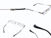 画像をギャラリービューアに読み込む, 極美品 CHROME HEARTS クロムハーツ リムレス サングラス フローラルクロス アイウェア ゴールド シルバー サイズ55□20-144 クリア 中古 4b008987