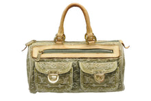 画像をギャラリービューアに読み込む, LOUIS VUITTON ルイヴィトン ネオスピーディ ハンドバッグ M95215 モノグラムデニム カーキ ゴールド金具 美品 中古 4b008988