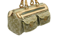 画像をギャラリービューアに読み込む, LOUIS VUITTON ルイヴィトン ネオスピーディ ハンドバッグ M95215 モノグラムデニム カーキ ゴールド金具 美品 中古 4b008988