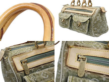 画像をギャラリービューアに読み込む, LOUIS VUITTON ルイヴィトン ネオスピーディ ハンドバッグ M95215 モノグラムデニム カーキ ゴールド金具 美品 中古 4b008988