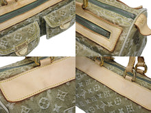 画像をギャラリービューアに読み込む, LOUIS VUITTON ルイヴィトン ネオスピーディ ハンドバッグ M95215 モノグラムデニム カーキ ゴールド金具 美品 中古 4b008988