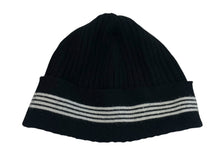 画像をギャラリービューアに読み込む, 極美品 CHANEL シャネル ココマーク ニットキャップ ビーニー ニット帽 カシミヤ コットン ブラック ホワイト 中古 4b008990
