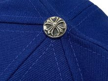 画像をギャラリービューアに読み込む, 新品未使用 CHROME HEARTS クロムハーツ HAT 6 PANEL CAP ON FIELD BSBL CH刺繍 ベースボールキャップ ONE SIZE ブルー 中古 4b008995