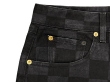 画像をギャラリービューアに読み込む, 新品未使用 LOUIS VUITTON ルイヴィトン HIGH WAIST JEANS ハイウエストジーンズ RW222J NY9 FNPA27 サイズ40 ダミエ ブラック 中古 4b009009