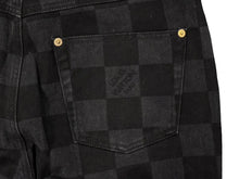 画像をギャラリービューアに読み込む, 新品未使用 LOUIS VUITTON ルイヴィトン HIGH WAIST JEANS ハイウエストジーンズ RW222J NY9 FNPA27 サイズ40 ダミエ ブラック 中古 4b009009
