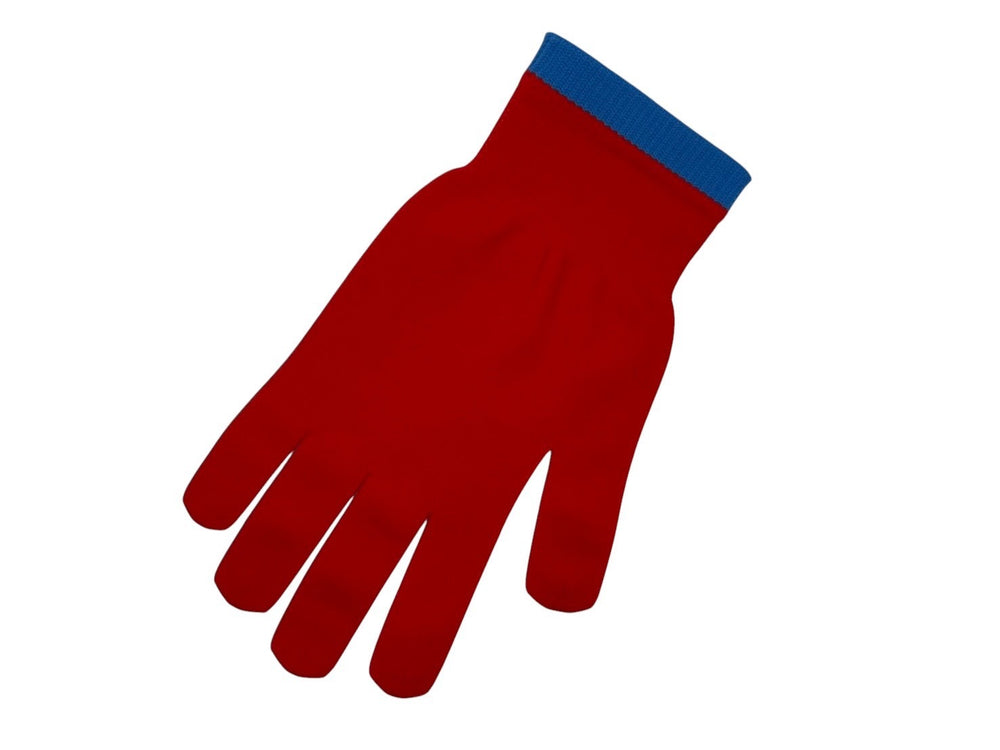 New and unused LOUIS VUITTON RG B gloves MP2336 red blue print Virgil Abloh used 4b009012