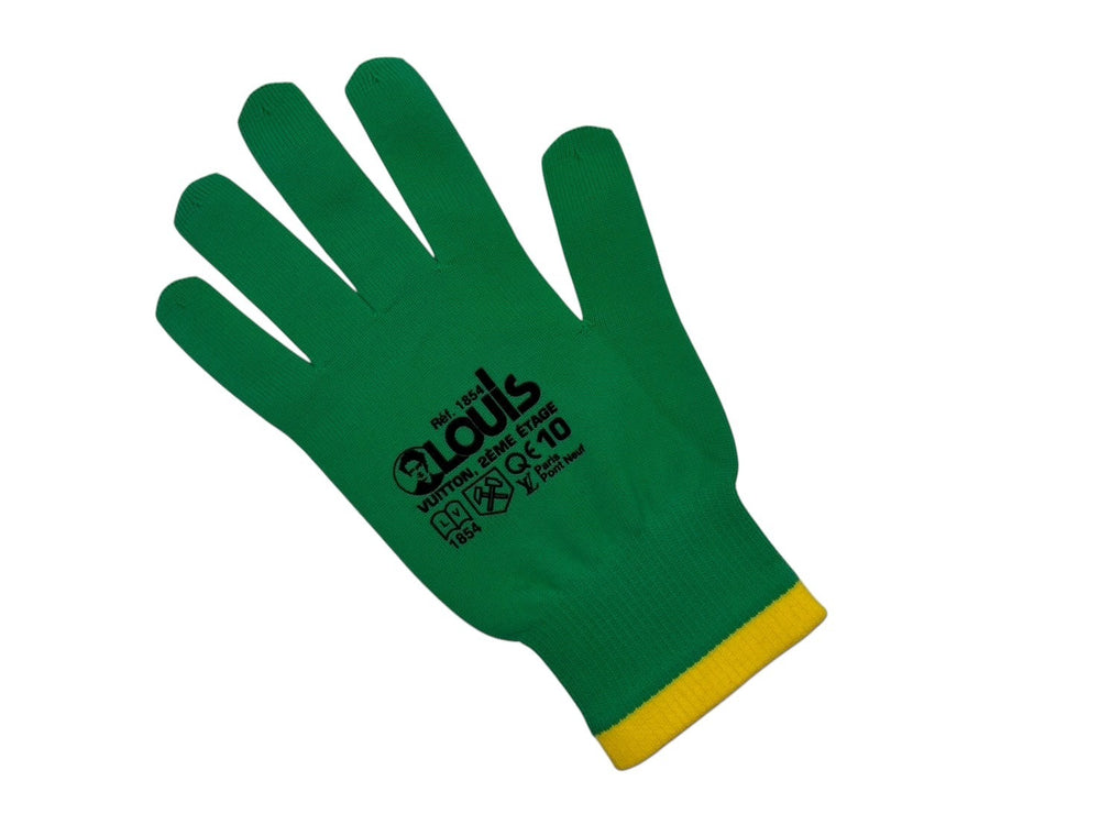 New and unused LOUIS VUITTON RG B gloves MP2369 Green Yellow Virgil Abloh Used 4b009013