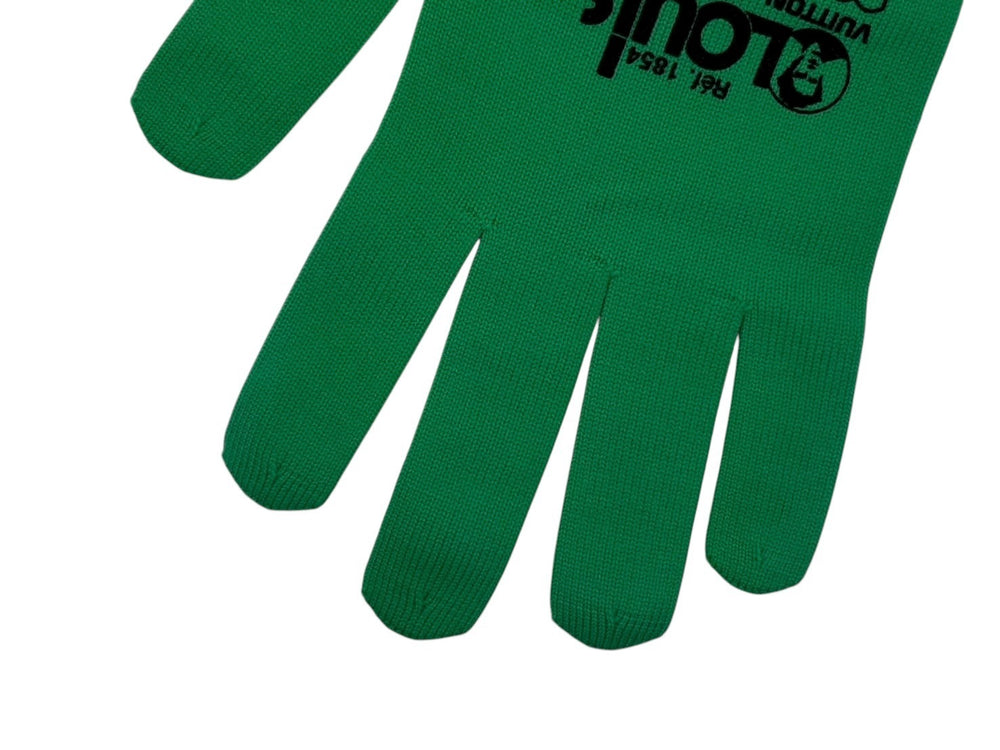 New and unused LOUIS VUITTON RG B gloves MP2369 Green Yellow Virgil Abloh Used 4b009013